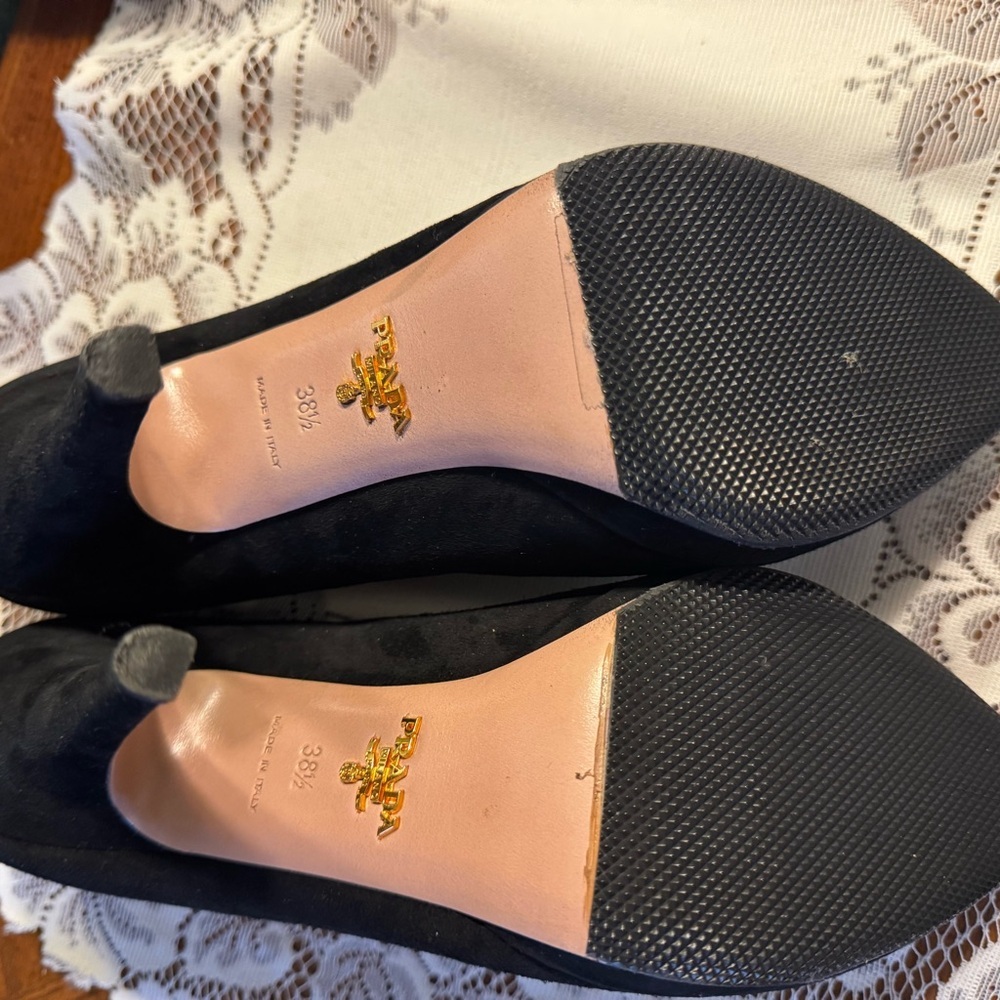 Prada Women's Black Suede Shoes - Picture 10 of 16